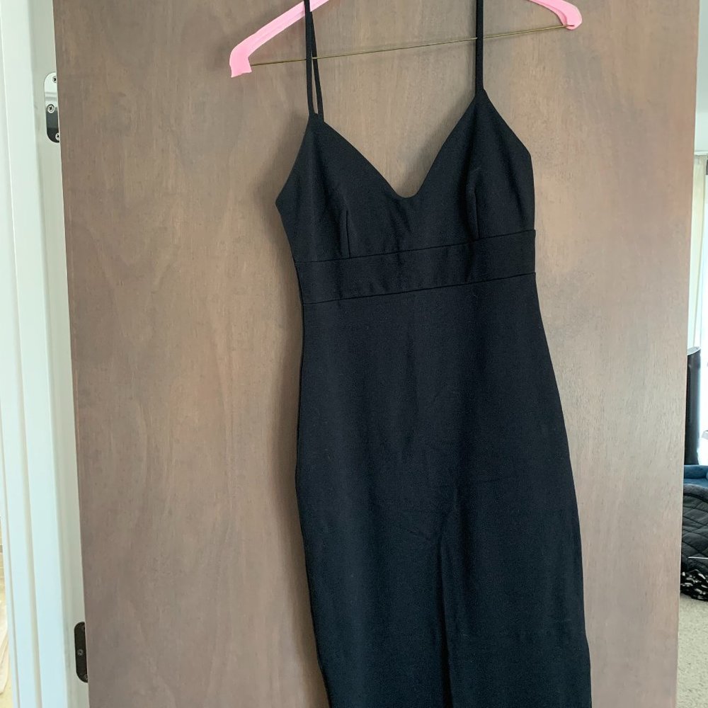 Lulu's Black Midi Dress Size S